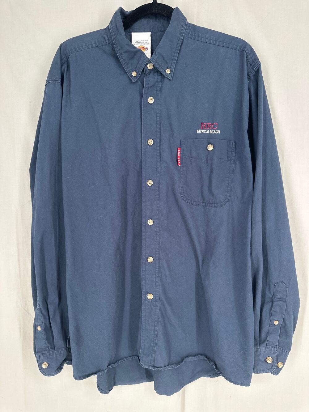 Vintage Hard Rock Cafe Shirt Mens XL Navy Blue Myrtle Beach South Carolina